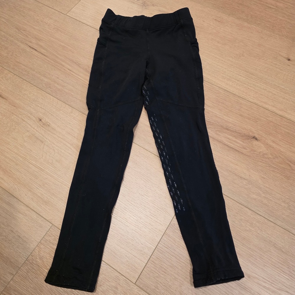 Kerrits Kids Black Full Seat Performance Riding Tights Leggings Size Medium